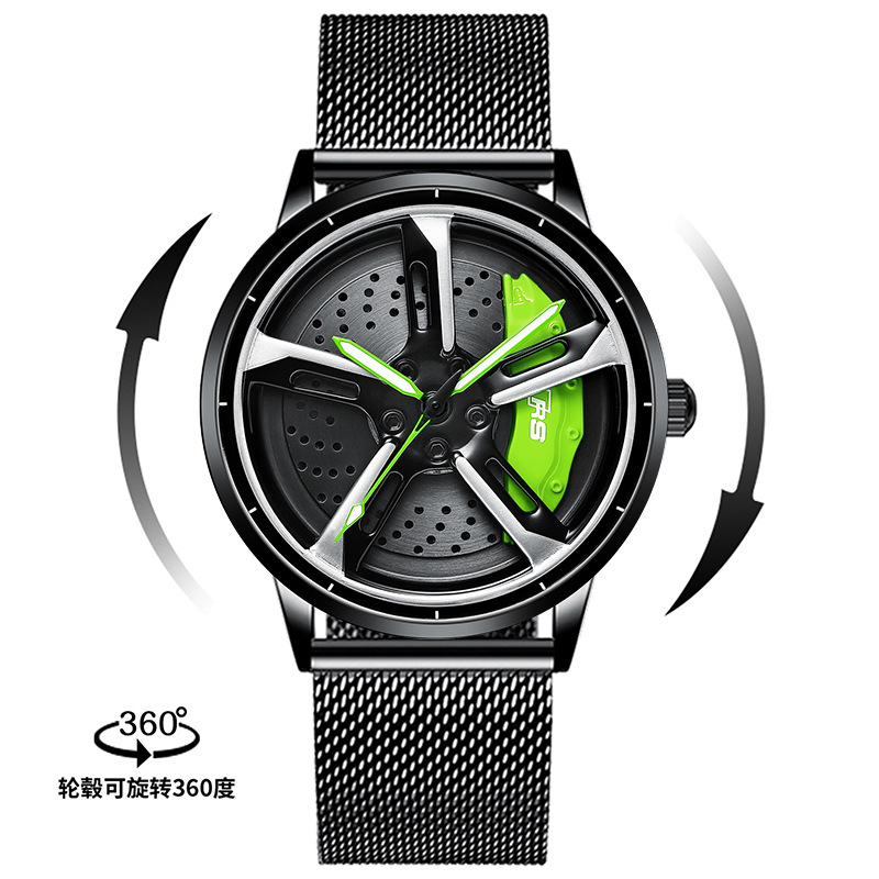 SVJ entrega de una pieza reloj de hombre coche rueda Hub modificación rs7 reloj de hombre hidráulico tridimensional reloj de cuarzo hueco