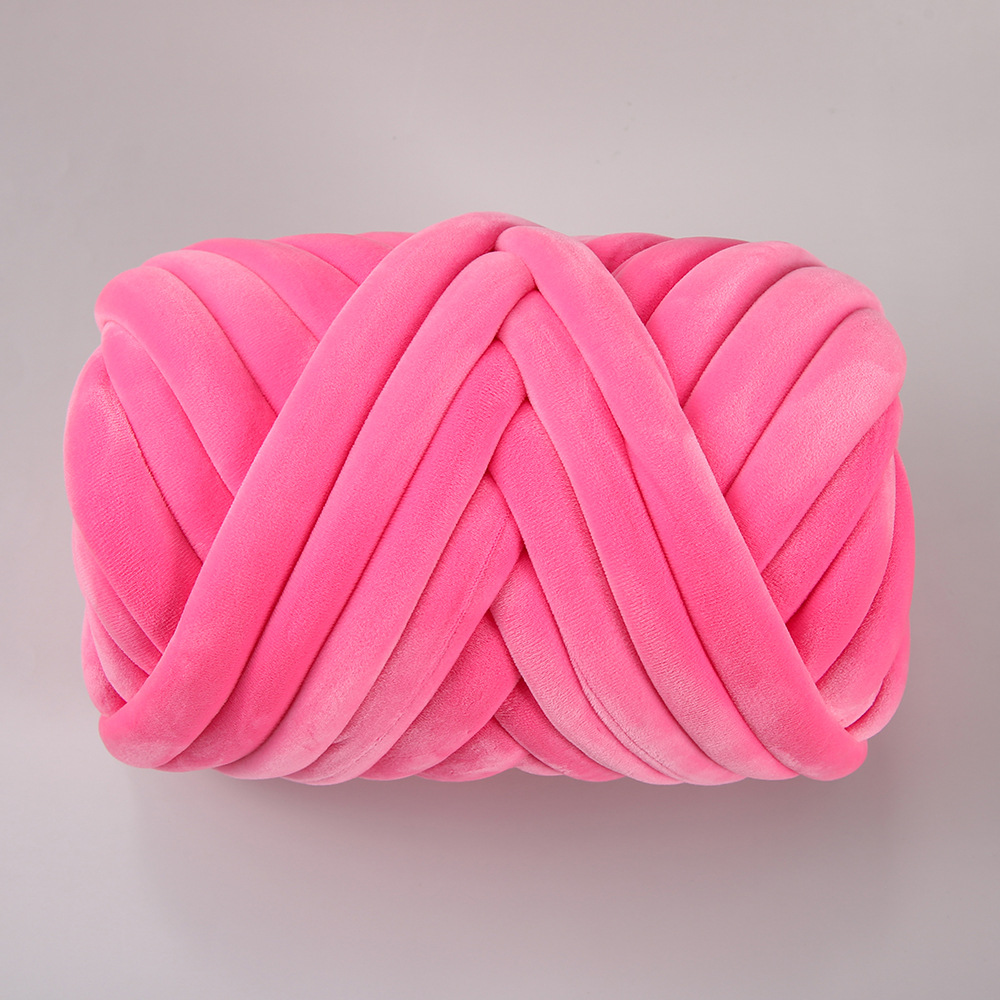 Terciopelo ultra grueso islandés hilo de lana relleno de algodón grueso tejido a mano DIY almohada bolsa línea de choque bebé