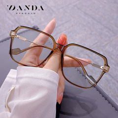 2022 New Anti-blue light glasses for women, stylish large frames, natural non-prescription, model TJ831, ultra-light TR square frame glasses for men