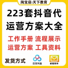 资料方案直播抖音合同全策划协议短视频运营案例管理签约流程