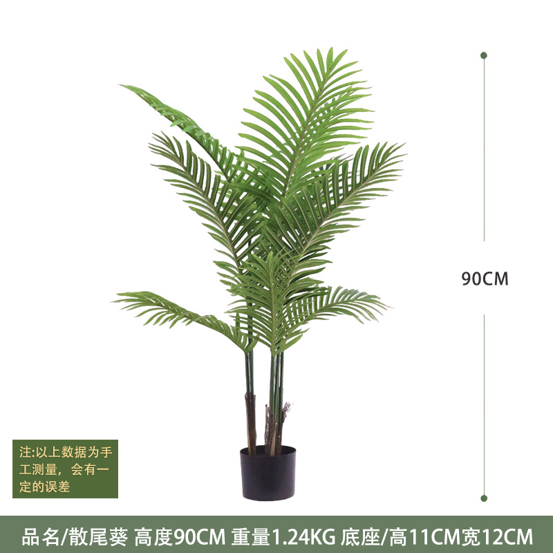 Decoración interior de plantas verdes de simulación de gran tamaño, plátano de bambú, gigantesco, plantas verdes falsas en maceta, paisajismo de plantas de simulación al por mayor image 14