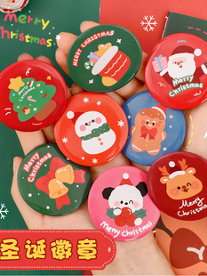 Christmas Gift Creative Small Gift Badge Brooch Christmas Eve Decorations for Students Prizes for Primary School Students Practical