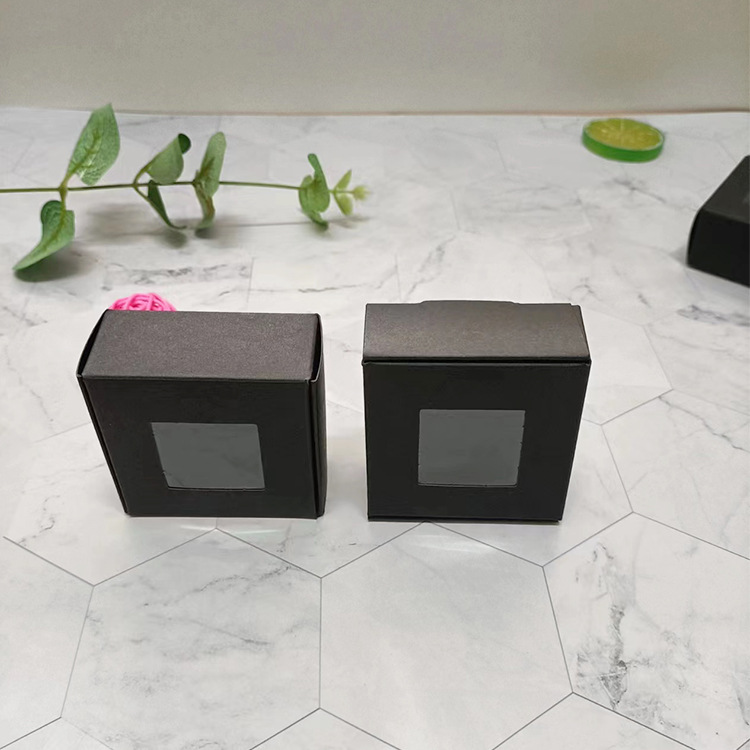Caja de embalaje de jabón hecho a mano Caja de papel de ventana transparente Caja de almacenamiento de joyería Caja de regalo Mini caja de jabón al por mayor