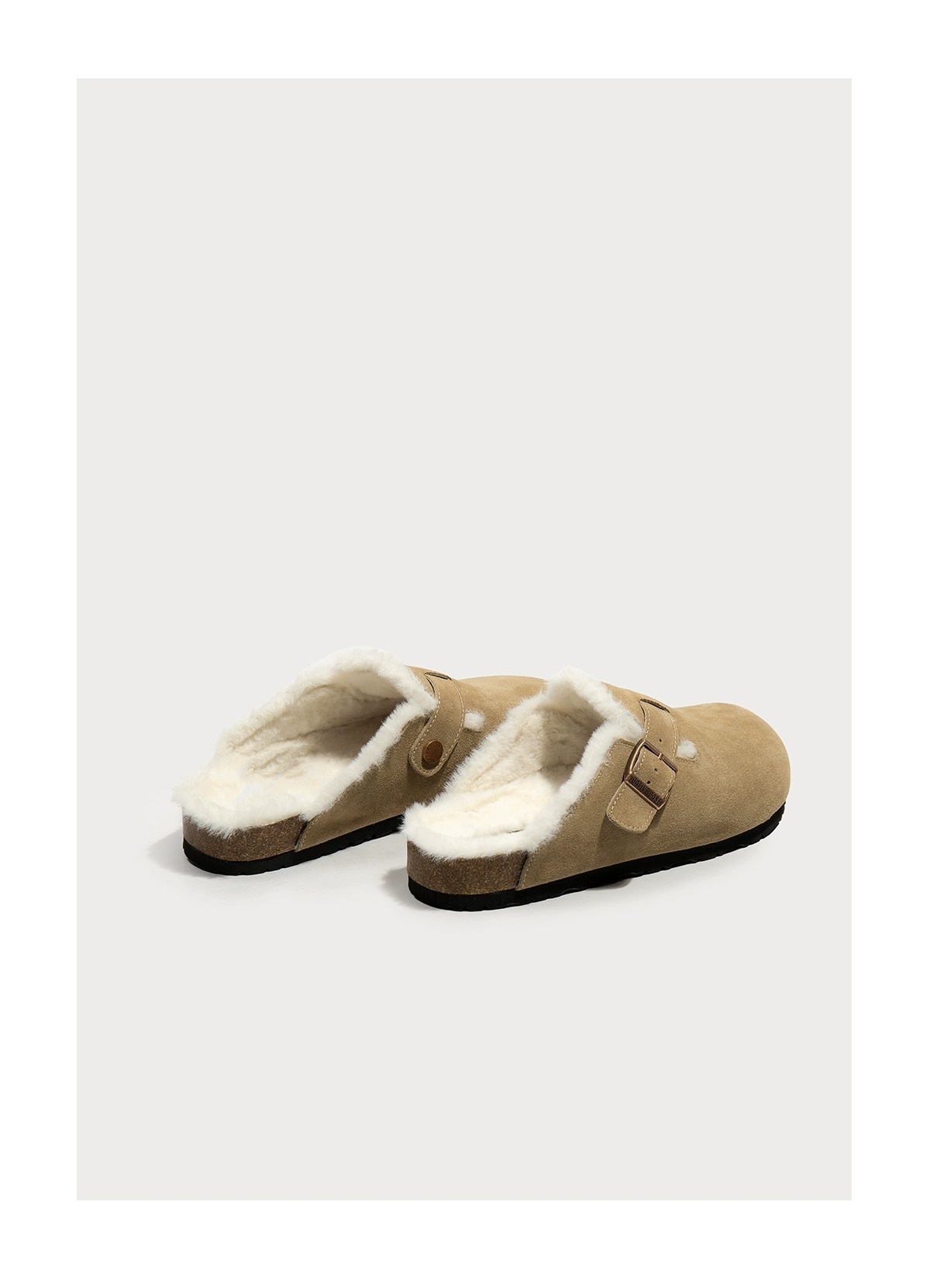 Scarpe da interni comode pantofole traspiranti da camera da letto a punta aperta in peluche da donna_voghion.com