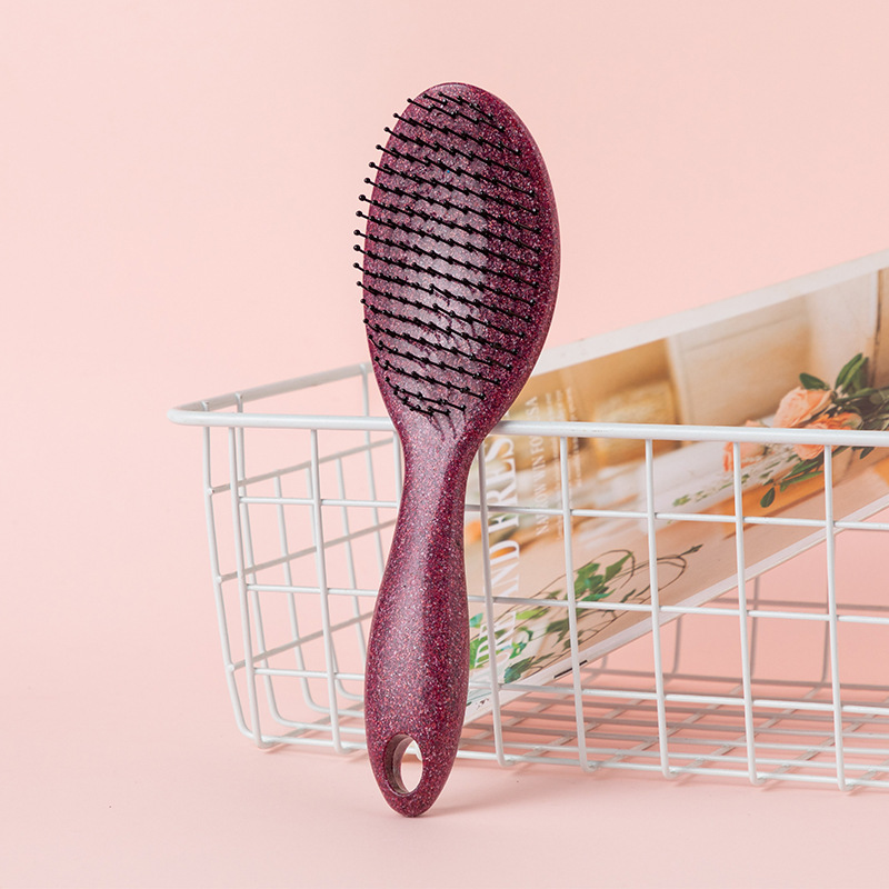 Red de Internet peine esponjoso cráneo alto linda dama hogar cabello rizado anti-largo masaje electrostático cuero cabelludo peine de costillas de colores