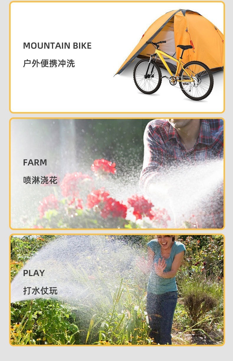 New High-Pressure Car Wash Water Gun Household Rechargeable Lithium Battery Car Wash Water Gun Portable Powerful Booster Car Wash Machine Wholesale