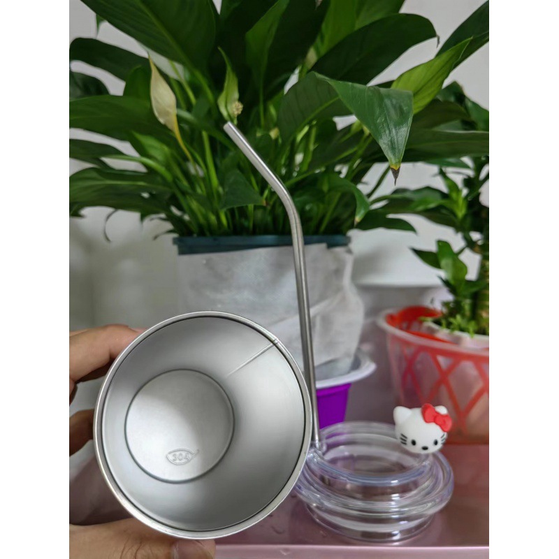 Sanli o Yugui perro coolomi 304 taza de vacío chica de alto aspecto lindo de los niños en línea Rojo estudiante KT gato taza de agua