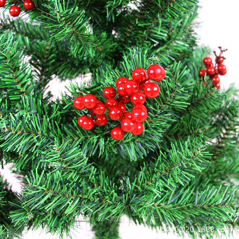 Venta al por mayor Navidad fruta roja árbol de Navidad decoración rama fruta roja cadena decoraciones de Navidad árbol de Navidad DIY decoración suministros