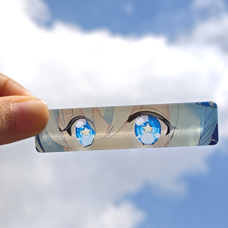 初音未来亚克力发光眼睛条钥匙扣 卡通动漫周边透卡定制礼品挂件|undefined