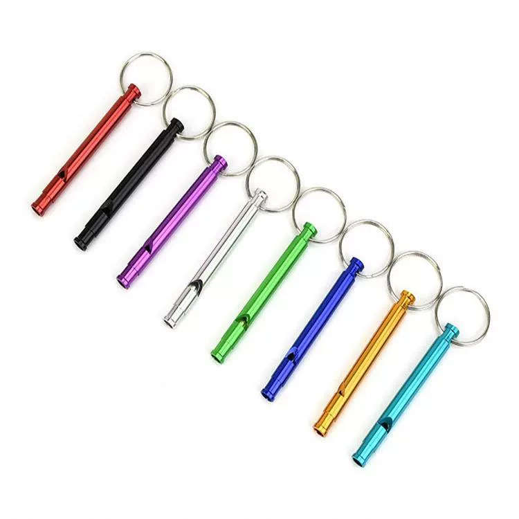 大量批发铝合金户外旅游求生哨子厂家供应多色裁判金属口哨