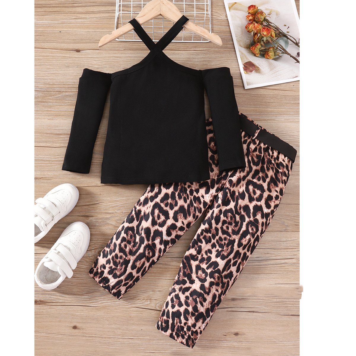 Simple Style Leopard Cotton Baby Clothing Sets display picture 2