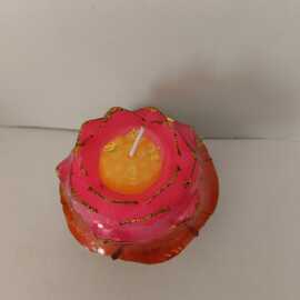 莲花红色荷花蜡烛酥油灯荷花蜡灯蜡烛莲花灯还愿莲花灯宝福莲