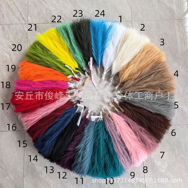 Cross-border bestseller 43cm Artificial flowers, reeds, pampas grass, artificial flower arrangements for decoration, living room, wedding, artificial reeds