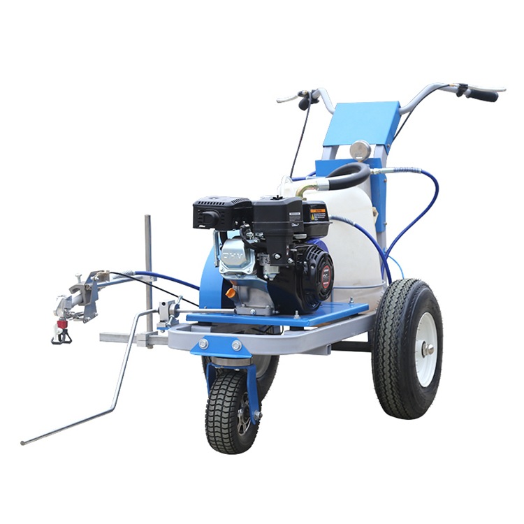 Máquina de marcado de pulverización en frío de carretera pequeña máquina de marcado de pintura de línea de dibujo de estacionamiento pistola simple y doble