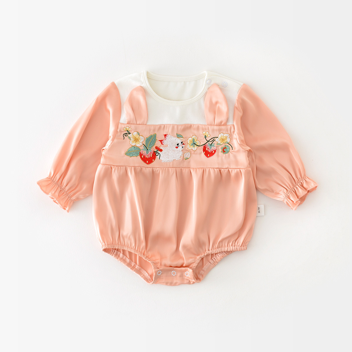 Bebé recién nacido primavera nuevo mono bebé niña de dibujos animados bordado princesa lindo mameluco bebé primavera fuera