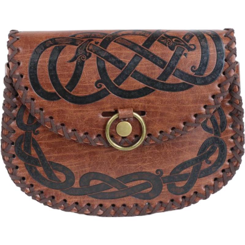 브라운 보트 모양의 벨트백