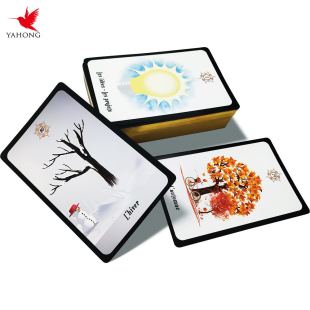 Custom Tarot Cards Frosted Uv Full Set Printing Bronzing Tarot Cards Waterproof Classic Creative God Healing Card Custom Made