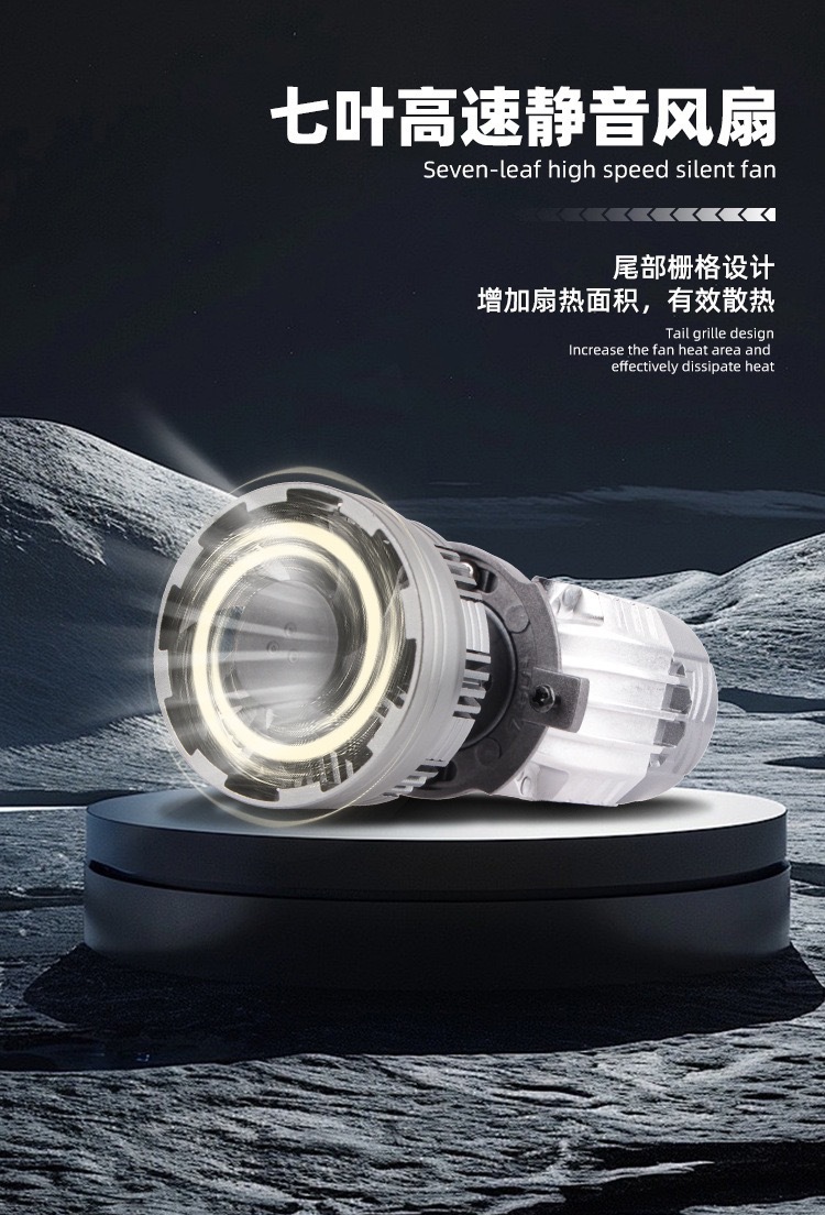 Motorcycle M01U Super Bright LED Lens Laser Matrix Headlight Modified