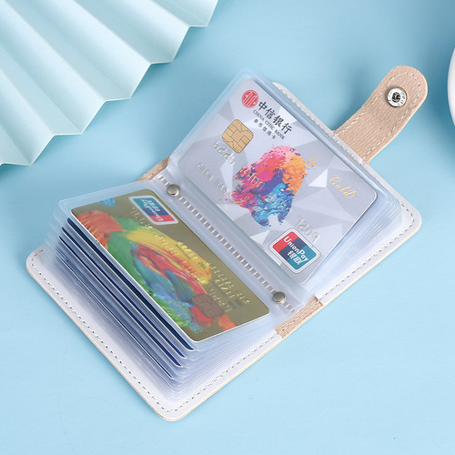 Card bag ultra-thin cartoon new multi-card slot anti-degaussing large capacity creative fashion compact card women's high-end
