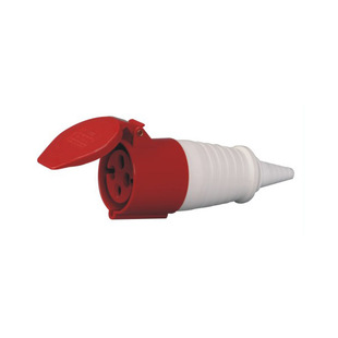 CEE-214L/224L red IP44 16/32A 380-415V quad 3P E industrial plug socket