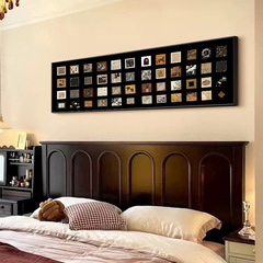 French vintage style bedroom decor painting bed headboard master bedroom room landscape version atmospheric living room wall hanging sofa background wall