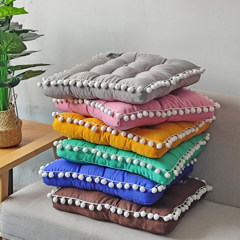 Three-Dimensional Ins-Style Pom-Pom Seat Cushion, Solid Color Nordic Style Chair Cushion, Customizable Bay Window Cushion, Ins-Style Bay Window Cushion Three-Dimensional Ins-Style Pom-Pom Seat Cushion, Solid Color Nordic Style Chair Cushion, Customizable Bay Window Cushion, Ins-Style Bay Window Cushion