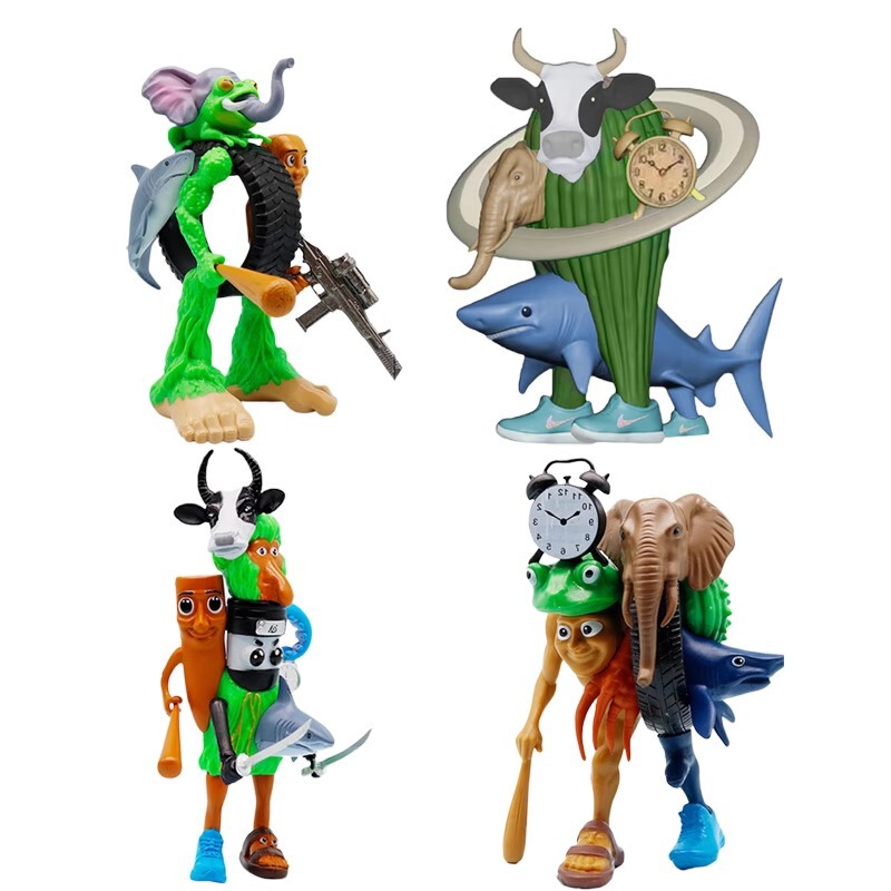 アメリカのaiAI外国人フィギュア山と海の古典モンスターおもちゃフュージョン神話上の獣フルセット子供のための本物の人形|undefined