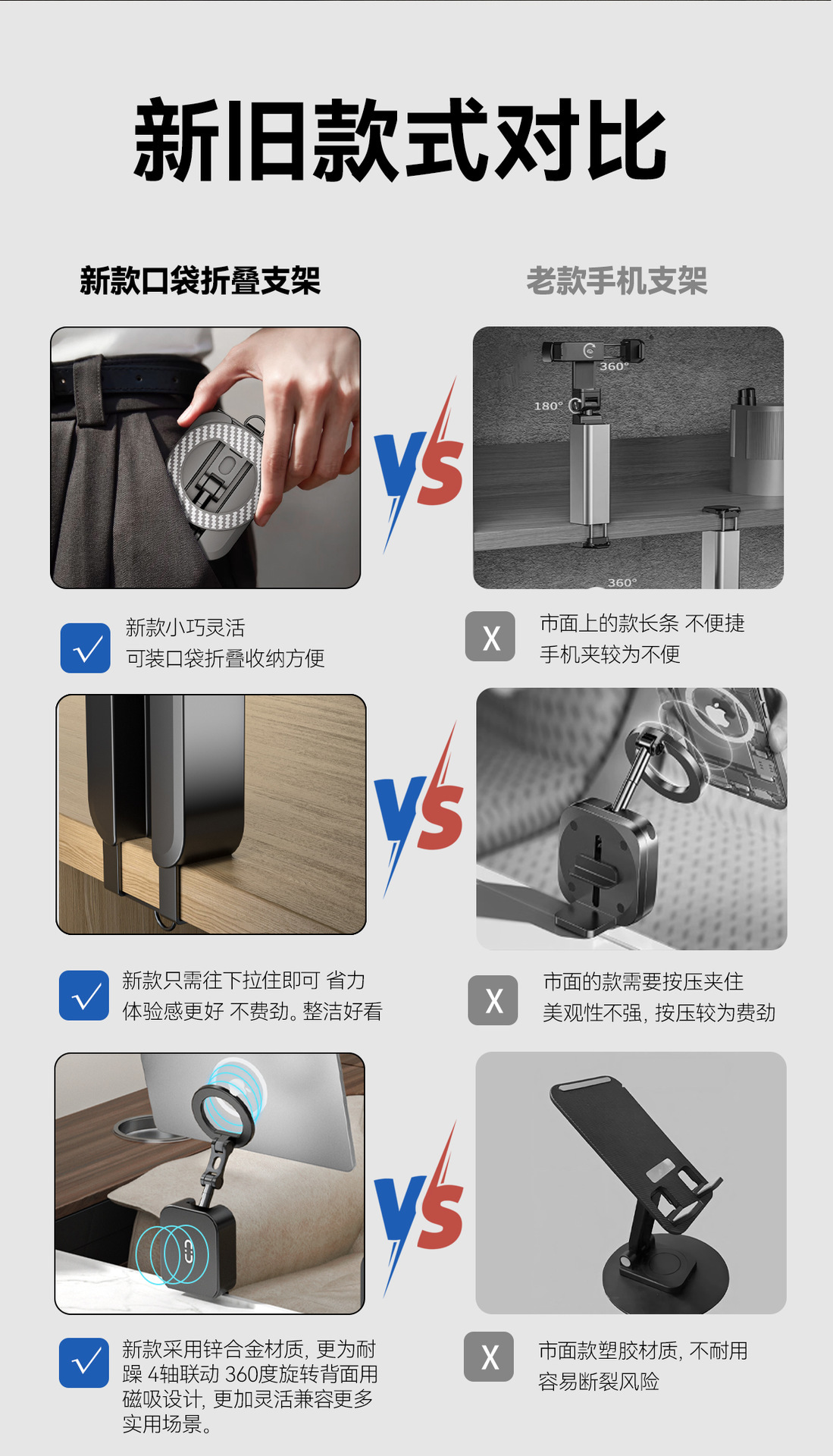 旅行支架 磁吸支架 折叠支架 桌面支架 车载支架