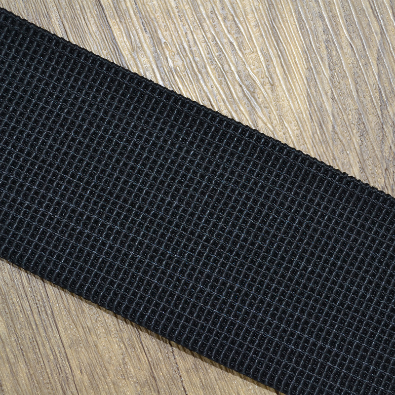 厂家供应5cm黑色扁松紧带弹力带 家具辅料沙发坐筋背筋松紧织带