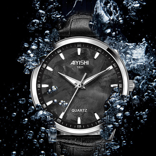 Cross-border exclusive new product AES watch men's quartz watch fashion simple trend waterproof business belt watch