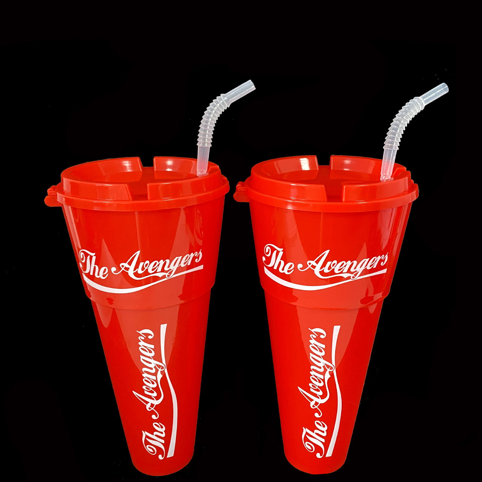 Taza de paja de plástico creativa, palomitas de maíz, pollo frito, taza de cola, taza de refrigerio, festival de alimentos, dos usos, nueva taza de cola grande en línea