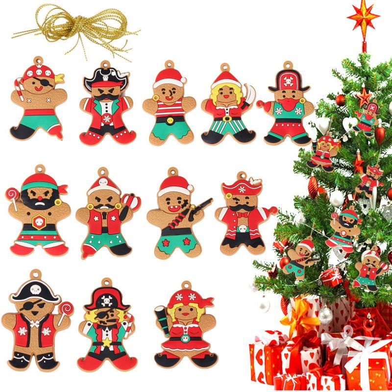 クリスマスツリー装飾ペンダントクリスマスジンジャーブレッドマンオーナメントジンジャーブレッドマンテーマパーティーハンギングペンダントギフト|undefined