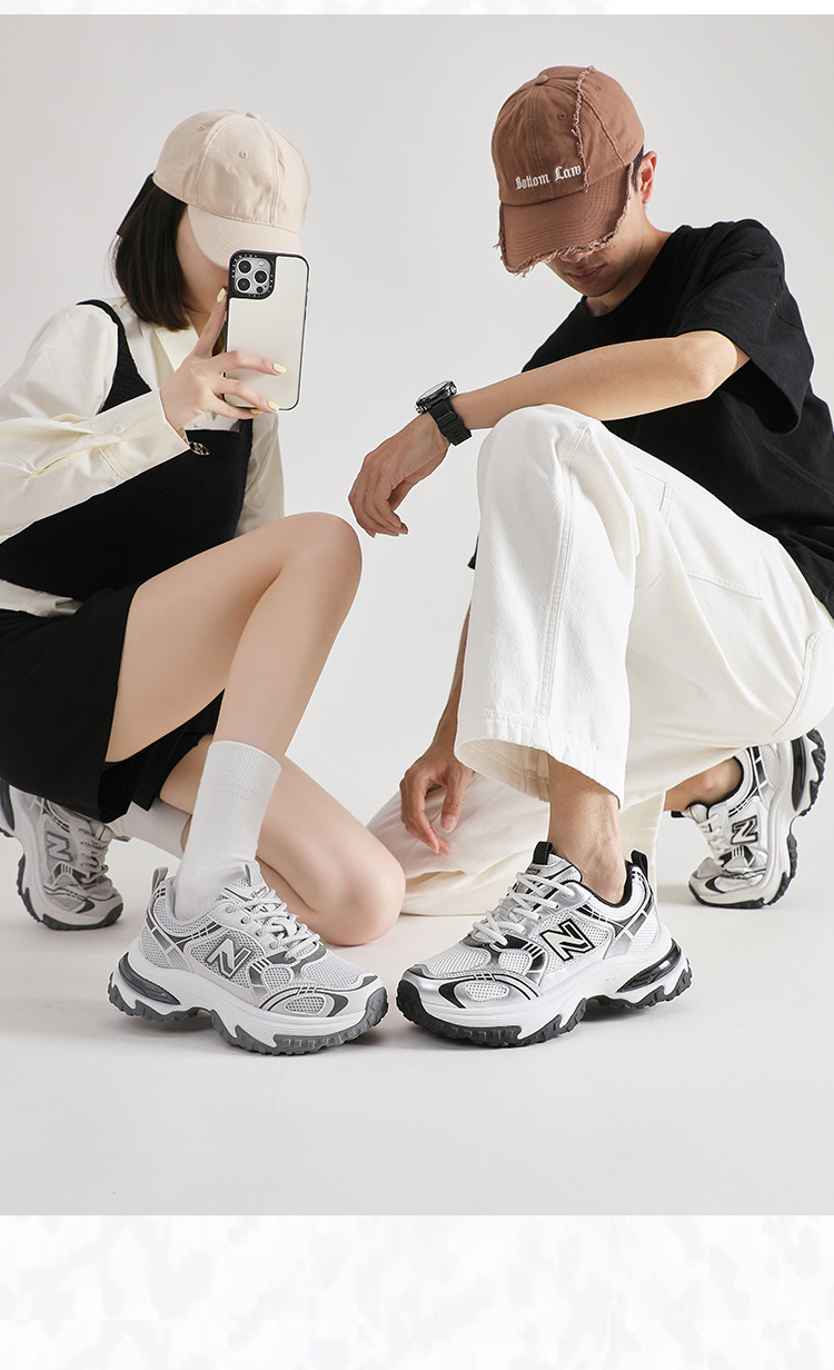 Giày sneaker nữ chunky đế dày phong cách cổ điển Balance N chữ 1819 — 1819 Xám Sương Đêm chi tiết 8