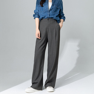 Xinge Acetate Tencel Suit Wide Leg Pants Women's 2025 Spring New Drape Smooth Slim Stylish Casual Pants