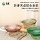 European-style light luxury metal base glass fruit plate vintage gold-painted fruit plate snack snack storage plate living room decoration