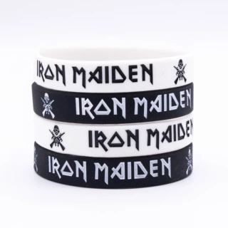 IRON MAIDEN铁娘子乐队手镯欧美明星乐队硅胶手环凹字填色手环
