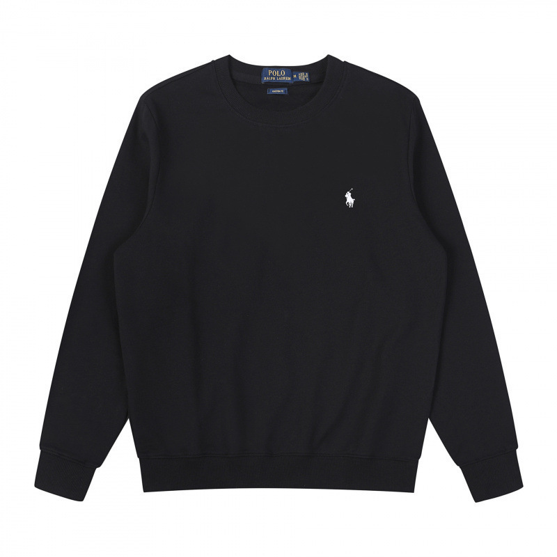 With a round collar, black