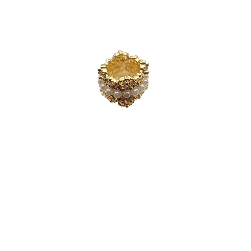 珍珠跑环大孔隔珠保色锆石散珠微钻穿珠手工水晶文玩手串手链DIY|undefined