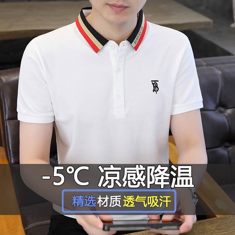 Taobaoke-5052-P32-2024 Camisa POLO estándar bordada de alta calidad de verano Camiseta de manga corta para jóvenes-Verano 8