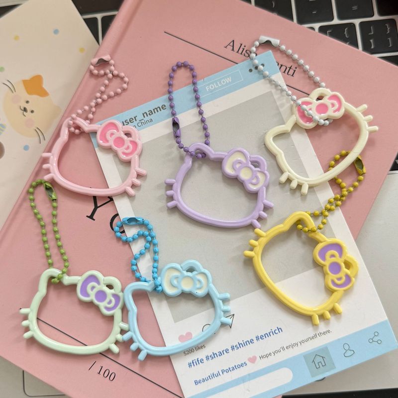 新しいキャンディーカラー中空子猫キーペンダントかわいい漫画バッグ装飾 diy ジュエリーアクセサリーペンダント卸売|undefined