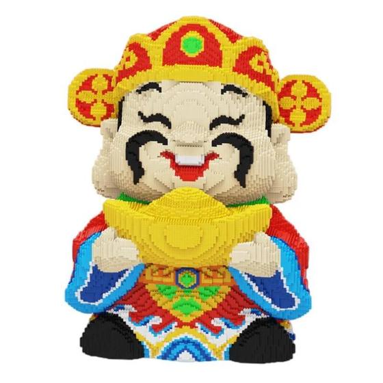 God of Wealth Building blocks wholesale small particles high difficulty puzzle assembling toys puzzle ornaments boys and girls holiday gifts