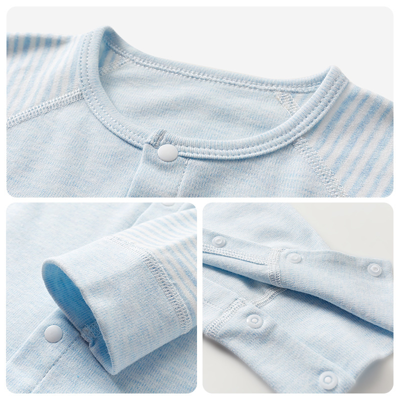 Mono para bebé para primavera, otoño e invierno, conjunto cálido de algodón puro para recién nacido, ropa de dormir unisex, pelele, ropa interior para bebé.