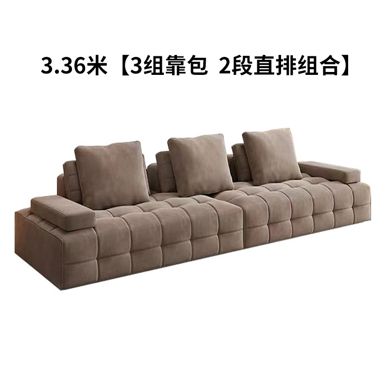 Sofá de compresión de alta densidad Lawrence tela esmerilada de una pieza sin marco Foshan fábrica de sofás de compresión