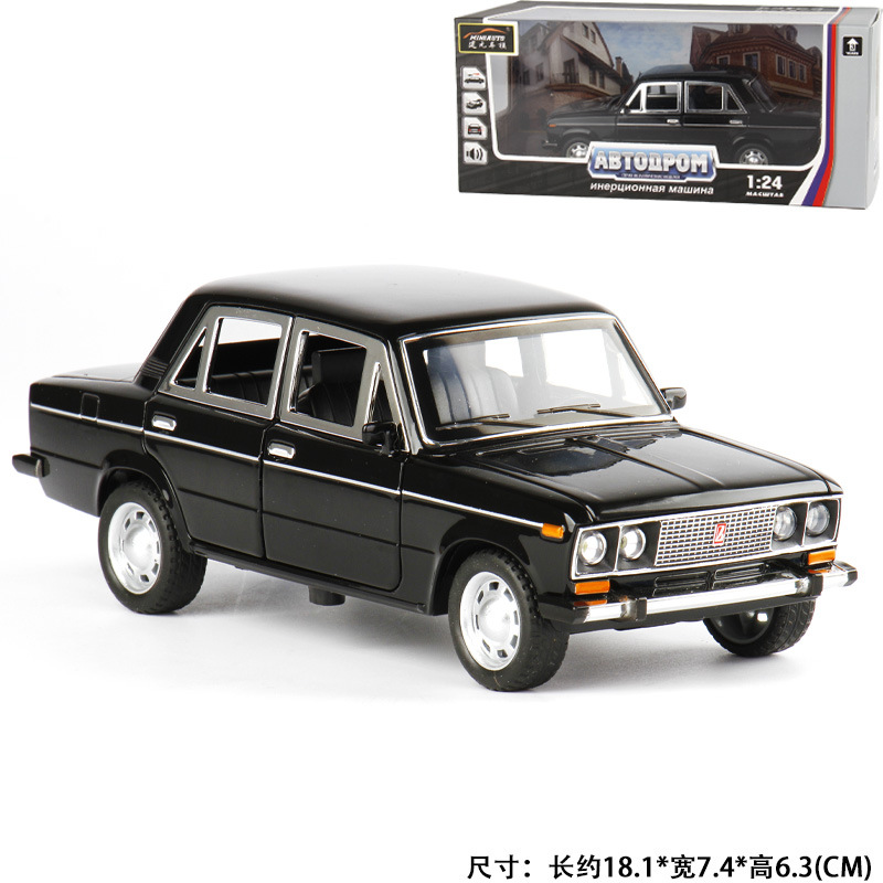 [盒裝]建元1:24達拉合金聲光回力車模型6處可開兒童玩具2413A