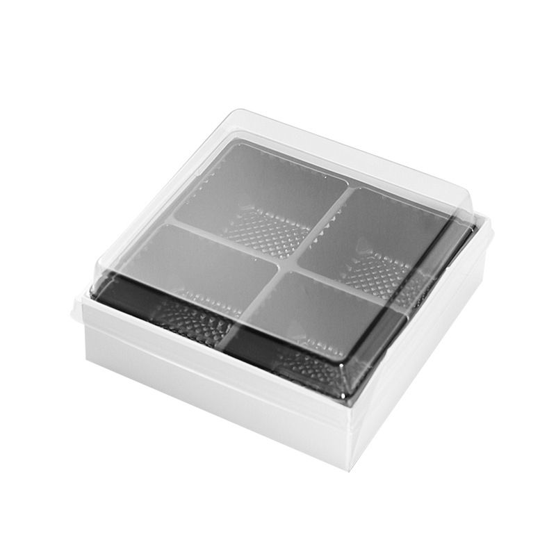 Caja de embalaje de corte de frutas y frutas plegables de una sola caja de plástico de papel antivaho desechable de cuarenta y nueve compartimentación de frutas y verduras con tapa