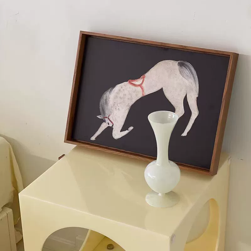 Кошка забавная декоративная живопись диван фон декоративная живопись твердая древесина фоторамка подвесная картина