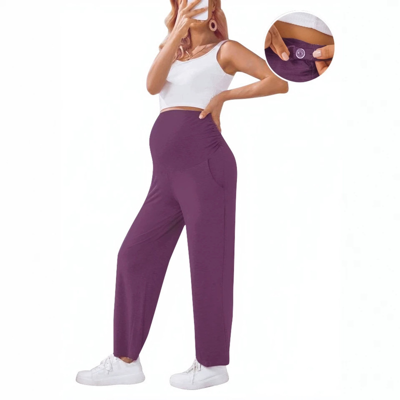 in stock Amazon Explosions Women's New Women's Pregnant Women's Straight Pants Loose Nail Button Adjusting plus size Women's Pregnant Women's Pants in stock Amazon Explosions Women's New Women's Pregnant Women's Straight Pants Loose Nail Button Adjusting plus size Women's Pregnant Women's Pants