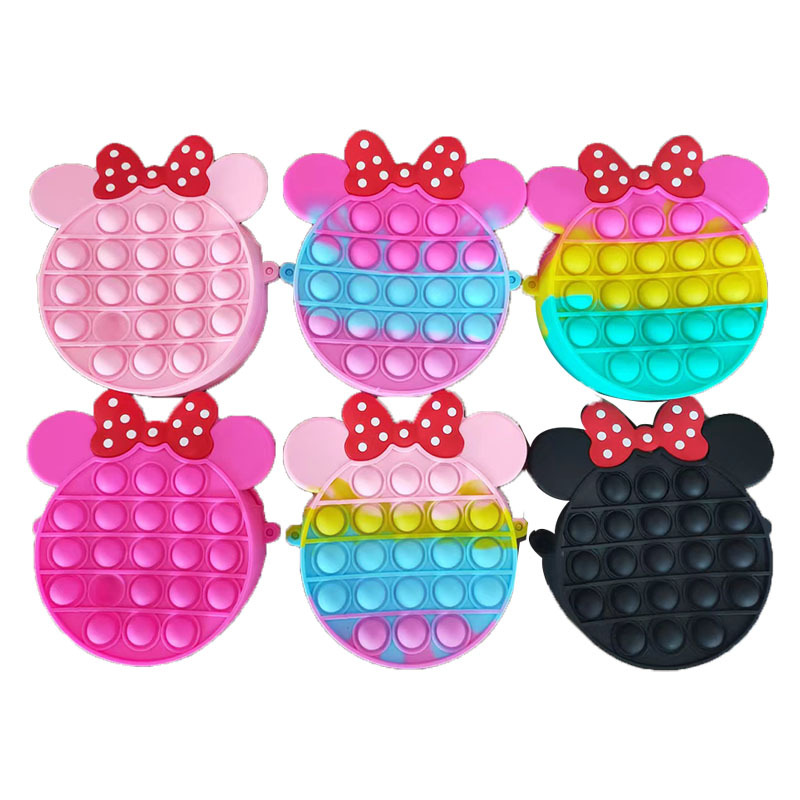 Silicone Cartoon Coin Purse Crossbody Soft Bag, Rodent-Killing Bubble Children's Cute Waterproof Crossbody Shoulder Bag, Gift Giveaway