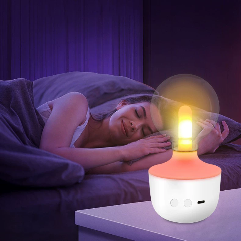 Bulb, retro night light for office for bed, (Cross-border trading)