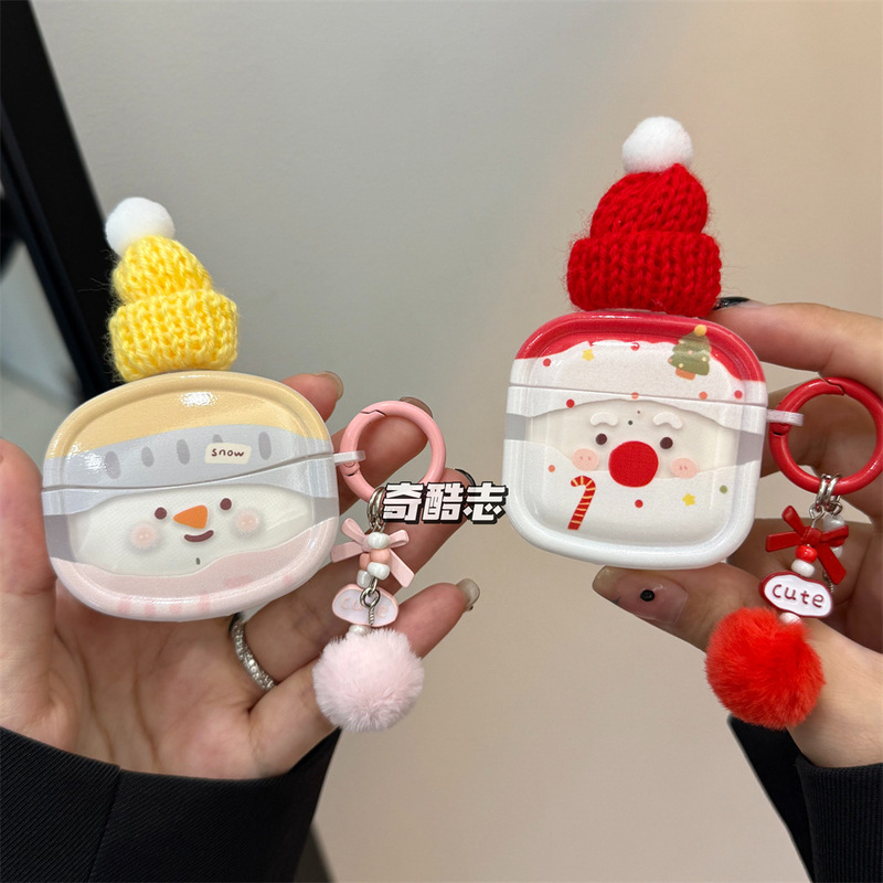 Winter Santa Claus Suitable for Lenovo Le220 Cute Snowman Plush Hat Wireless Headphone Cover Lp25 Protective Cover 5